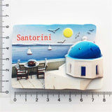 Santorini Greece Fridge Magnet 3D Resin