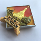 Yangon Golden Myanmar Fridge Magnet 3D Resin