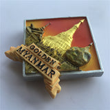 Yangon Golden Myanmar Fridge Magnet 3D Resin