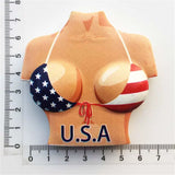 Flag Bikini USA America Fridge Magnet 3D Resin