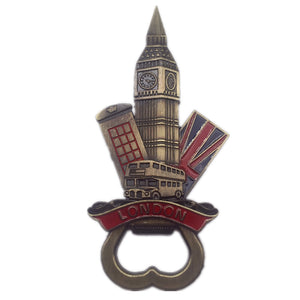 London England UK Fridge Magnet Bottle Opener Metal Craft