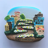 Lombard Street San Francisco USA America Fridge Magnet 3D Resin