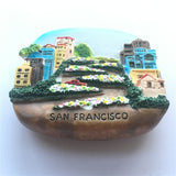 Lombard Street San Francisco USA America Fridge Magnet 3D Resin