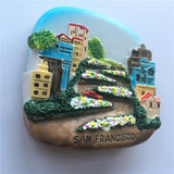 Lombard Street San Francisco USA America Fridge Magnet 3D Resin