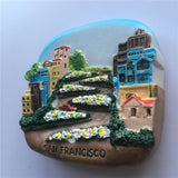 Lombard Street San Francisco USA America Fridge Magnet 3D Resin