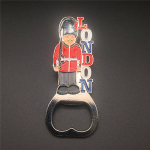 London England UK Fridge Magnet Bottle Opener Metal Craft