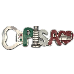 Pisa Italy Fridge Magnet Bottle Opener Metal Craft