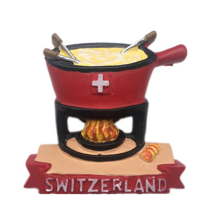 Fondue Switzerland Fridge Magnet 3D Resin