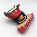 Fondue Switzerland Fridge Magnet 3D Resin