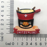 Fondue Switzerland Fridge Magnet 3D Resin