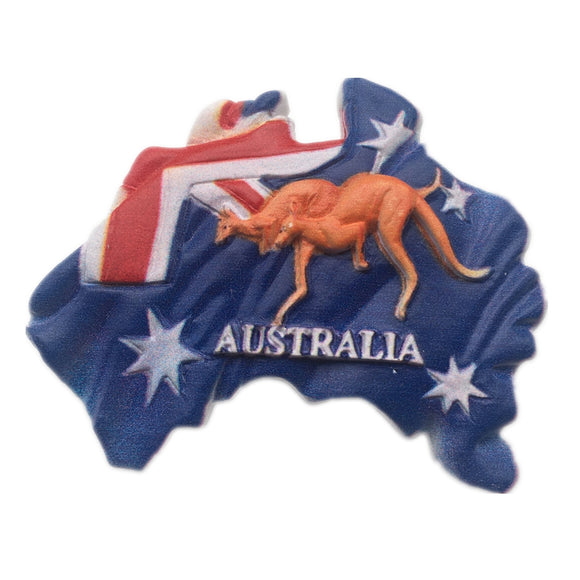 Map Australia Fridge Magnet 3D Resin