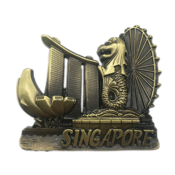 Singapore Fridge Magnet Metal Craft