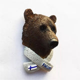 Bear Finland Fridge Magnet 3D Resin