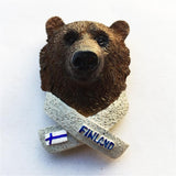 Bear Finland Fridge Magnet 3D Resin