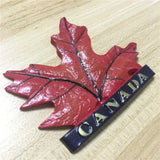 Maple Leaf Canada Fridge Magnet 3D Resin