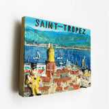 Sanit Tropez France Fridge Magnet 3D Resin