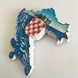 Map Croatia Fridge Magnet 3D Resin