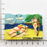 Beach Romania Fridge Magnet 3D Resin