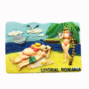 Beach Romania Fridge Magnet 3D Resin