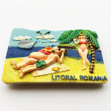 Beach Romania Fridge Magnet 3D Resin