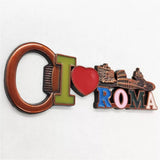 Rome Italy Fridge Magnet Bottle Opener Metal Craft