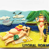 Beach Romania Fridge Magnet 3D Resin