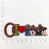 Rome Italy Fridge Magnet Bottle Opener Metal Craft