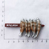 Malaga Spain Fridge Magnet 3D Resin