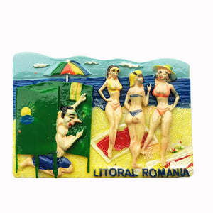 Beach Romania Fridge Magnet 3D Resin