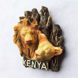 Lion Kenya Magnet 3D Resin