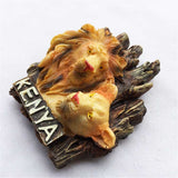 Lion Kenya Magnet 3D Resin