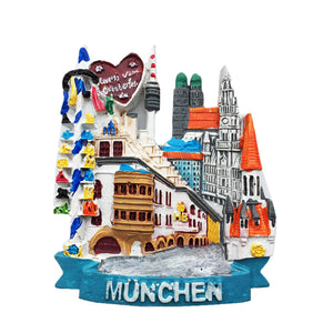 Munich Germany Fridge Magnet 3D Resin