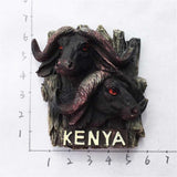 Bison Kenya Fridge Magnet 3D Resin