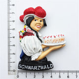 Schwarzwald Cake Germany Fridge Magnet 3D Resin