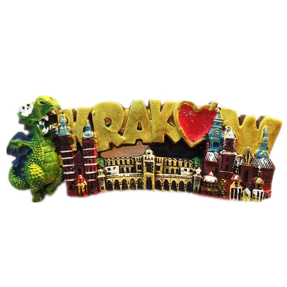 Krakow Poland Fridge Magnet 3D Resin