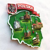 Map Poland Fridge Magnet 3D Resin