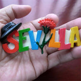 Sevilla Spain Fridge Magnet 3D Resin