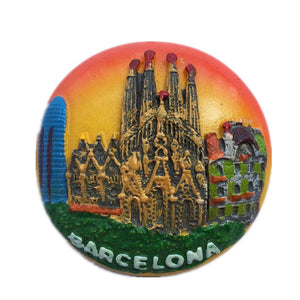 Barcelona Spain Fridge Magnet 3D Resin