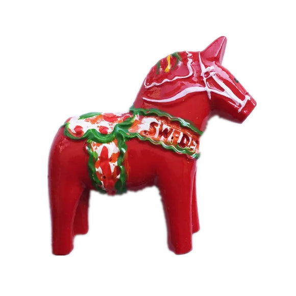 Dala Horse Sweden Fridge Magnet 3D Resin