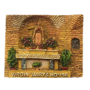 Izmir House Virgin Mary Turkey Fridge Magnet 3D Resin