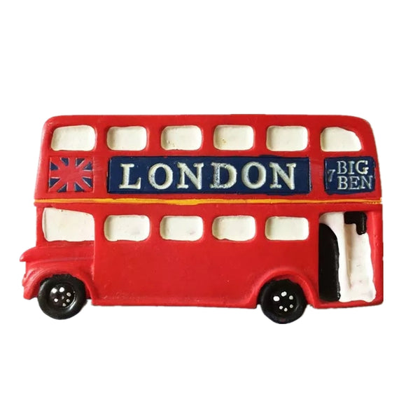 Red Bus London England UK Fridge Magnet 3D Resin