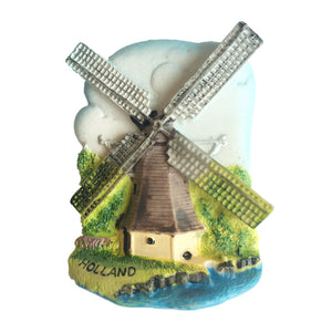 Windmill Holland Netherlands Fridge Magnet 3D Resin