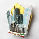 Milan Italy Fridge Magnet 3D Resin