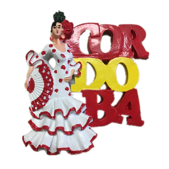 Cordoba Dancing Girl Spain Fridge Magnet 3D Resin