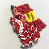 Sevilla Dancing Girl Spain Fridge Magnet 3D Resin