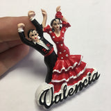 Valencia Dancing Couple Spain Fridge Magnet 3D Resin