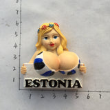 Sexy Girl Estonia Fridge Magnet 3D Resin