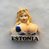 Sexy Girl Estonia Fridge Magnet 3D Resin