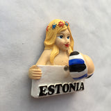 Sexy Girl Estonia Fridge Magnet 3D Resin