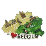 Map Belgium Fridge Magnet 3D Resin